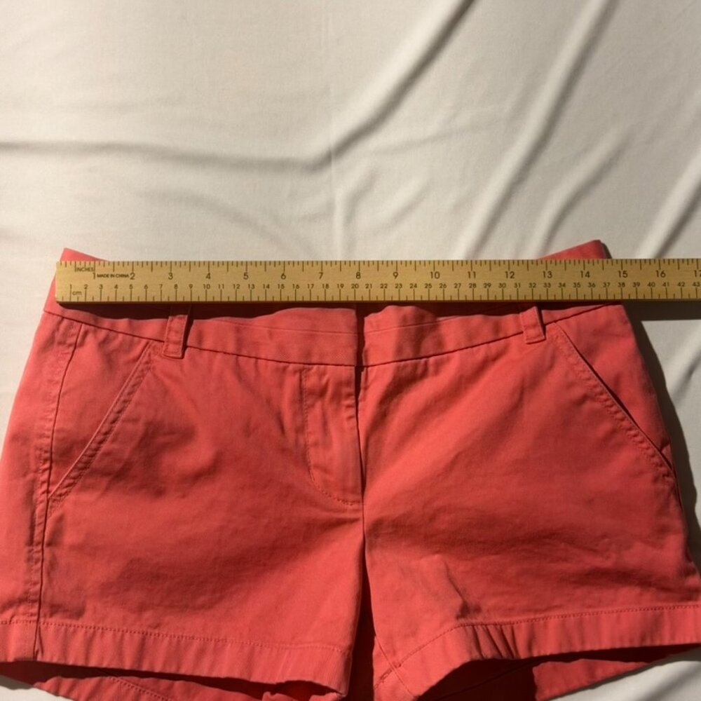 J.Crew Chino Shorts Women’s Size 2 Coral Pink Summer Casual Preppy - Picture 6 of 7